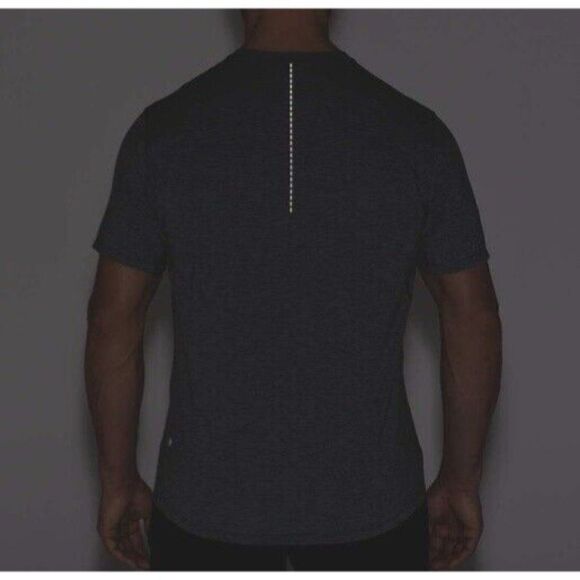 Lululemon Men’s XS - S ? Somatic Short Sleeve T-Shirt Shade Stripe Gray *Flaw - Picture 5 of 12